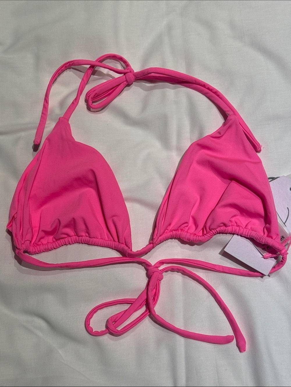 Peixoto Hot Pink Triangle Bikini Top. NWT